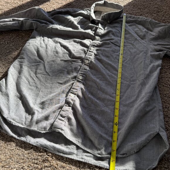 Billy Reid Patterned Long Sleeve Cotton Wool Button Up Shirt Size Large Brown - Picture 5 of 7